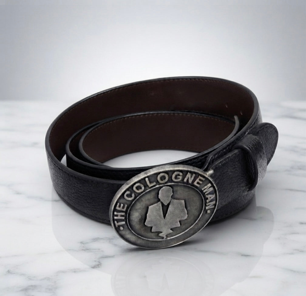 The Cologne Man Reversible Signature Belt – Silver Edition