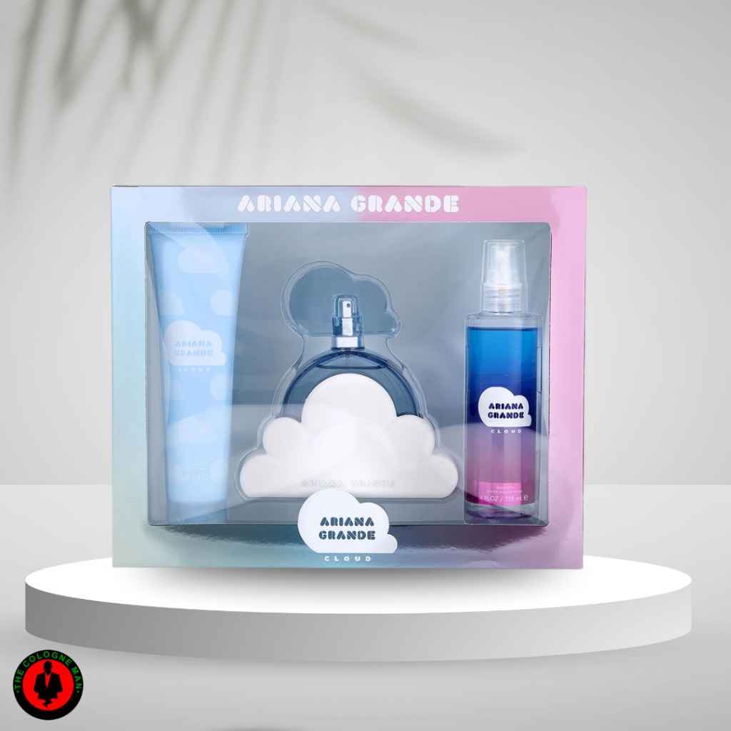 Cloud Ariana Grande 3pc Gift Set Edp Sp 4oz Body Souffle 3.4oz Body Mist 4oz.