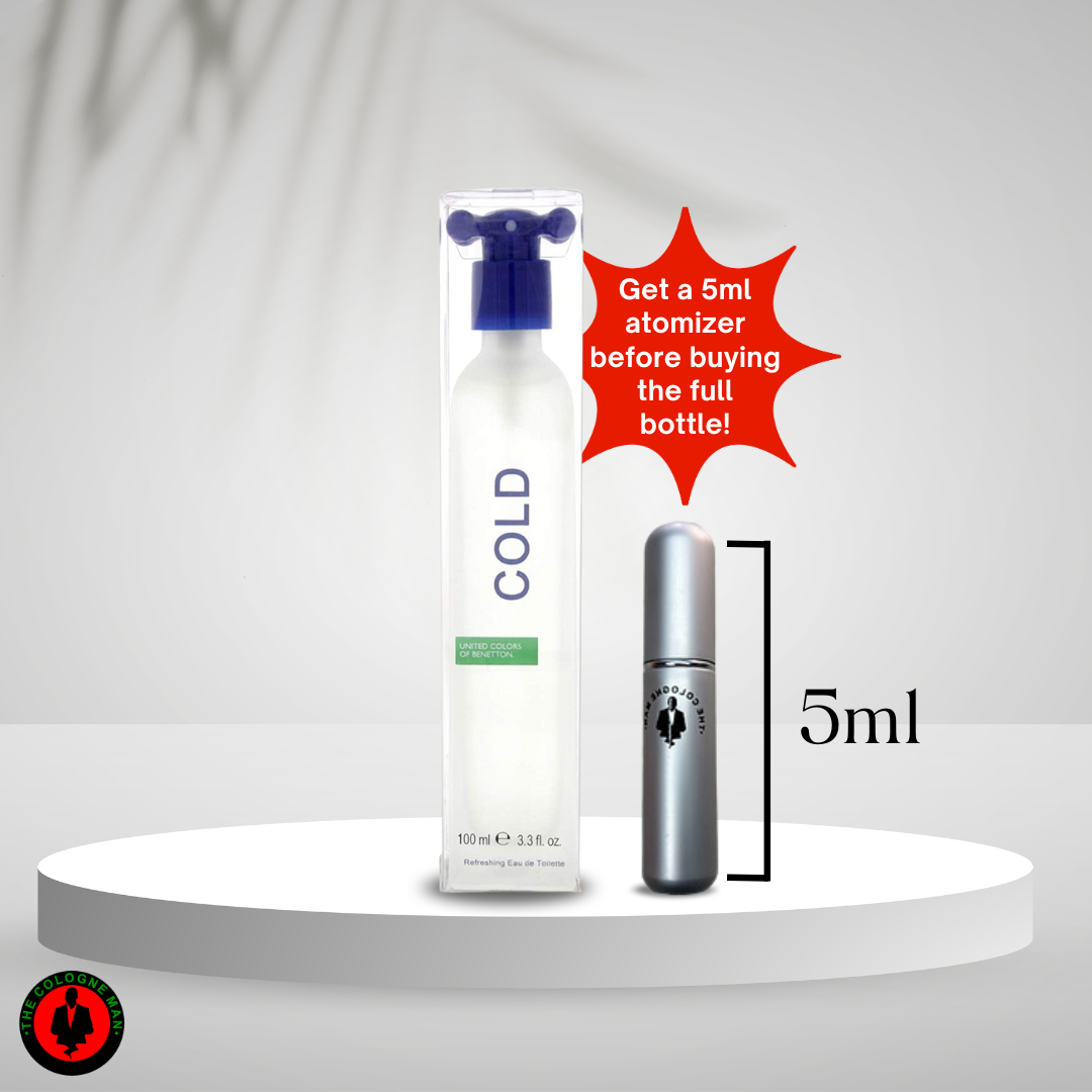 Cold For Men Eau De Toilette Spray 3.3 Oz By Benetton New Authentic (2)