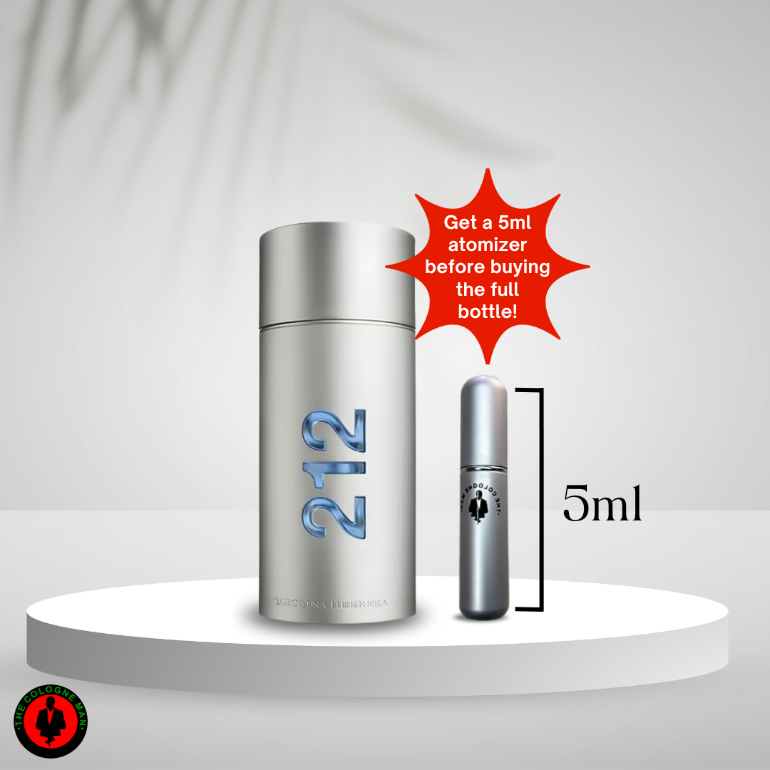 212 By Carolina Herrera Nyc 3 Pc Set For Men Edt Sp 3.4, Sp 0.33, As 3.4 Oz Authentic Sealed