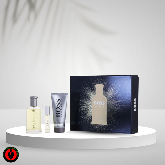 BOSS BOTTLED # 6 3 Pc Set ( M ) EDT SP 3.3, SG 3.3, SP 0.3 OZ