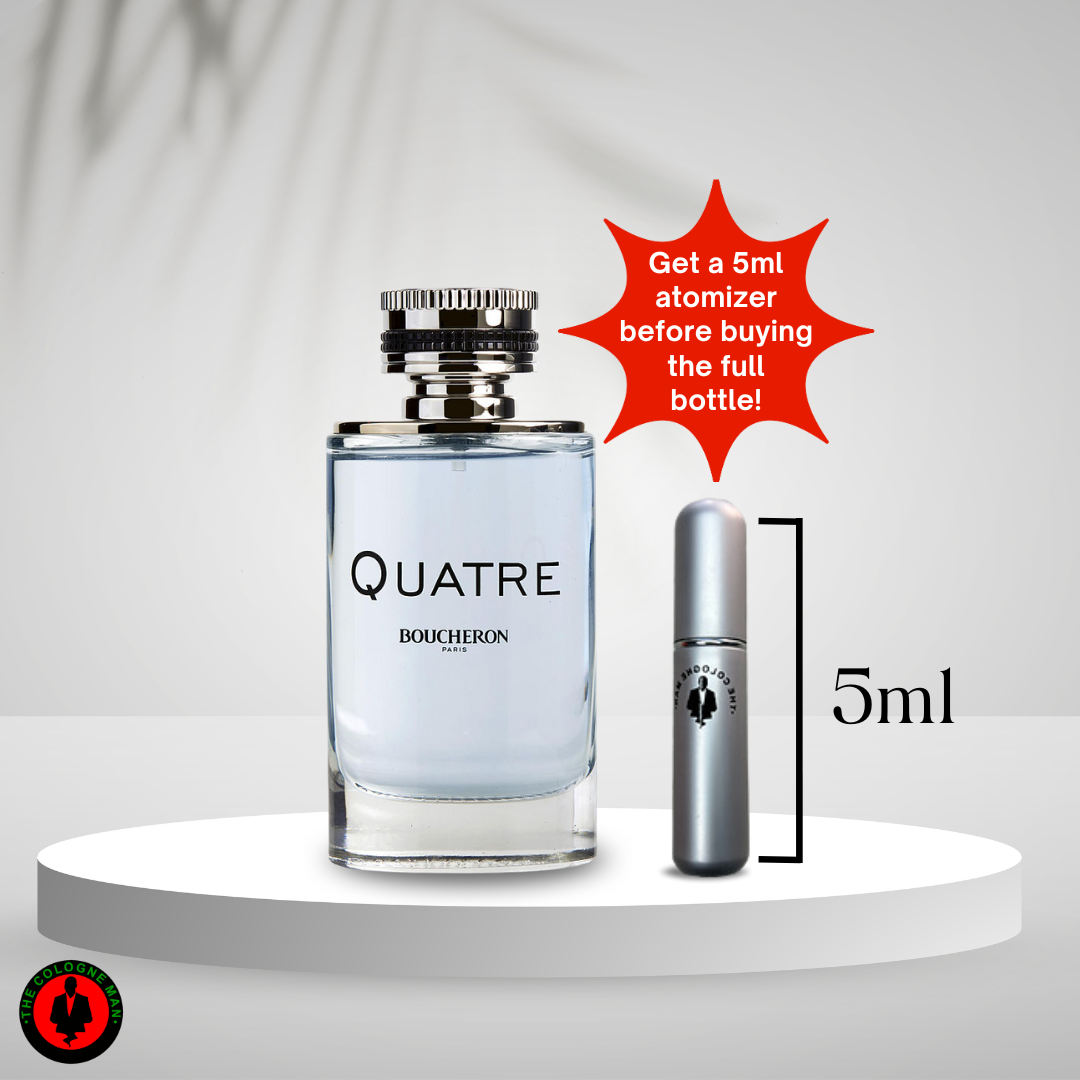 Boucheron Quatre For Men Edt Spray 3.4 Oz Authentic New Box Sealed