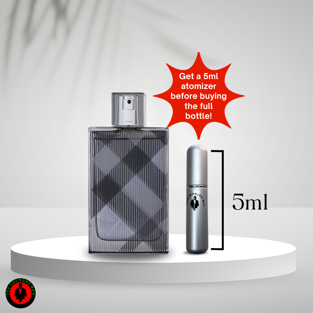 Burberry Brit For Men Edt 1.0 and 3.3 Oz Authentic New Box Sealed