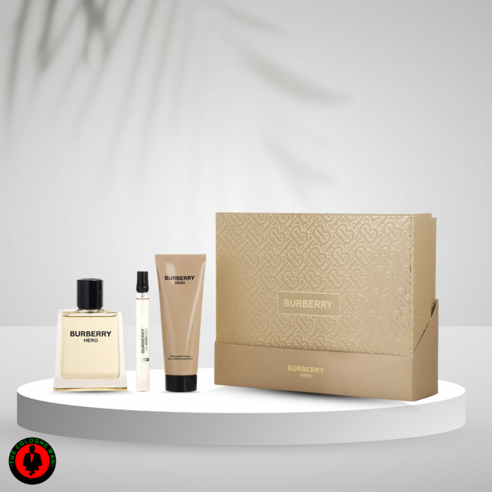 Burberry Hero 3 Pc Set For Men Edt Sp 3.3, Sp 0.3, Sg 2.5 Oz Authentic Sealed
