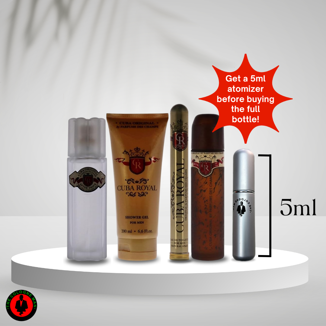 Cuba Royal 4pc Set For Men Edt Sp 3.4, AS 3.4 ,SG 6.6, Sp 1.17 Oz Authentic Sealed