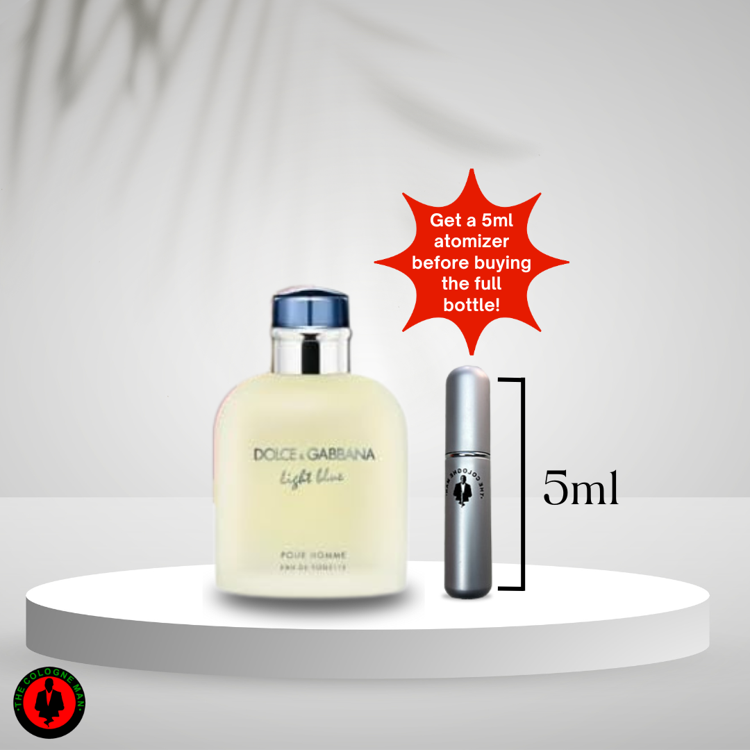 Dolce & Gabbana Light Blue 2pc Set For Men Edt Sp 4.2, Sp 0.33 Oz Authentic Sealed