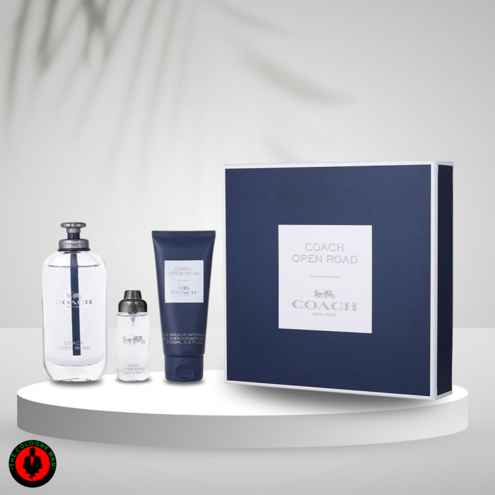 Coach Open Road 3pc Set For Men Edt Sp 3.4, Sg 3.4, Sp 0.5 Oz Authentic Sealed