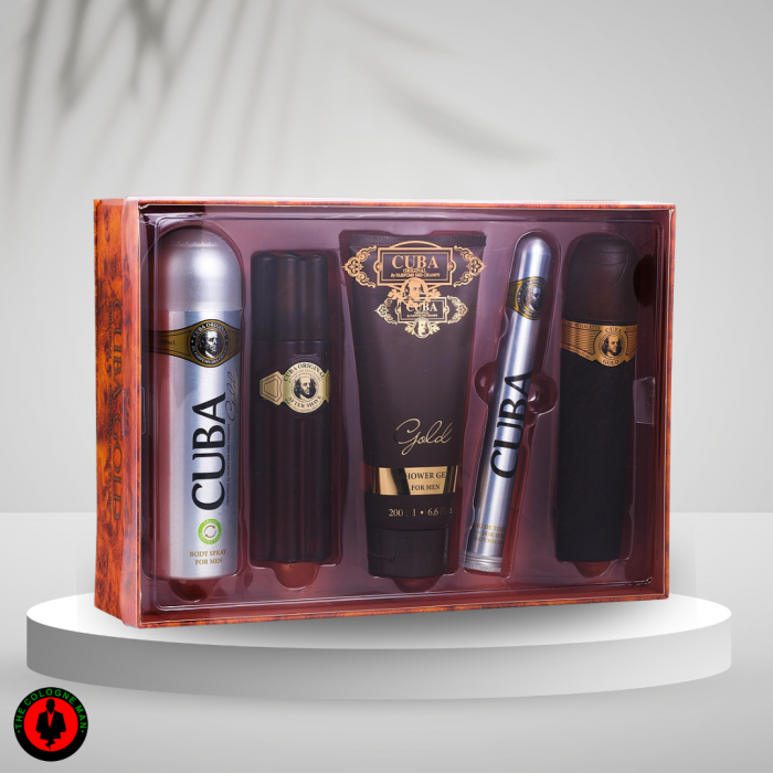 Cuba Gold 5pc Set For Men Edt Sp 3.4, Deo 6.6, As 3.4, Sp 1.17, Sp 6.6 Oz Authentic Sealed