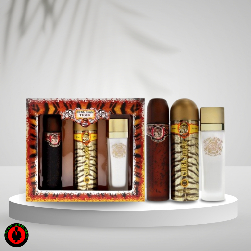 Cuba Jungle Tiger 3pc Set For Women Edp Sp 3.3, Deo 6.7, Bl 4.3 Oz Authentic Sealed