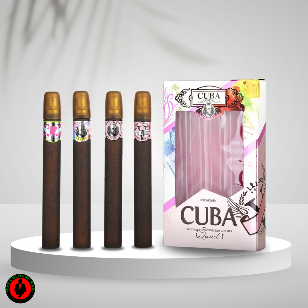 Cuba Quad 1 For Women 4pc Set Heartbreaker, La Vida, Victory, Vip 1.17 Oz Authentic Sealed