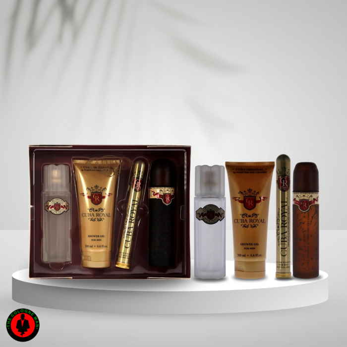 Cuba Royal 4pc Set For Men Edt Sp 3.4, A/S 3.4 ,S/G 6.6, Sp 1.17 Oz Authentic Sealed