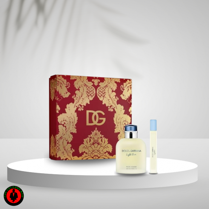 Dolce & Gabbana Light Blue 2pc Set For Men Edt Sp 4.2, Sp 0.33 Oz Authentic Sealed