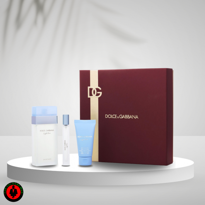 Dolce & Gabbana Light Blue 3pc Set For Women Edt Sp 3.4, Bc1.6, 0.33 Oz Authentic Sealed