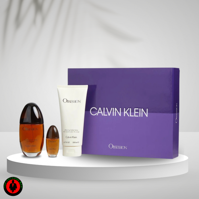 Calvin Klein Obsession 3pc Set For Women Edp Sp 3.4, Sp 0.5, Bl 6.7 Oz Authentic Sealed