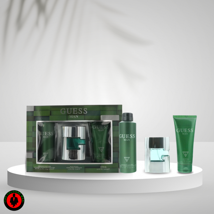 Guess 3pc Set For Men Edt Sp 2.5, Deo 6.0, SG 6.7 Oz Authentic Sealed (1)